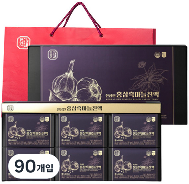 한삼인 홍삼흑마늘진액 + 쇼핑백, 1.8L, 3세트