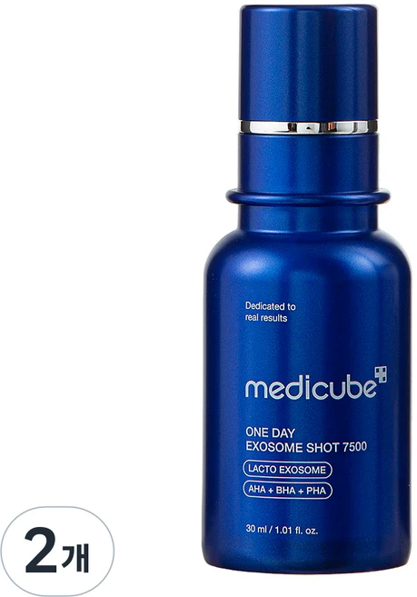 메디큐브 원데이 엑소좀 샷 모공 앰플 7500, 30ml, 2개 - 쿠팡