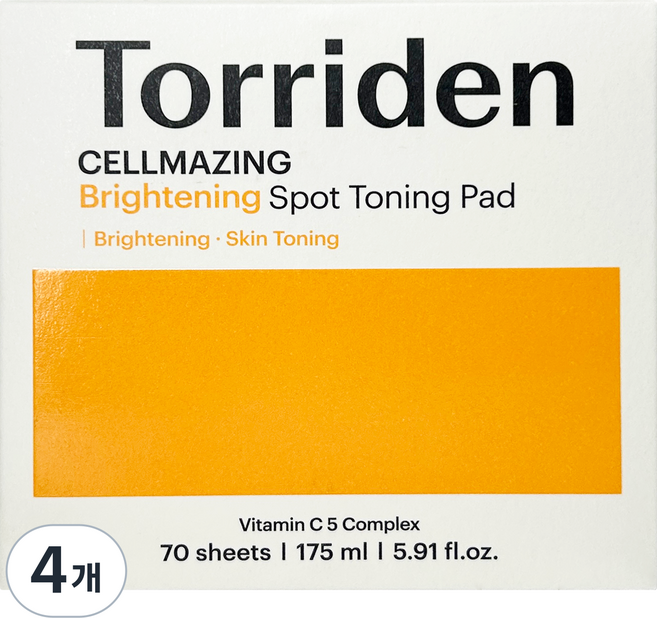 Torriden 桃瑞丹 Cellmazing 維他命C 亮白調理棉片 175ml, 4個