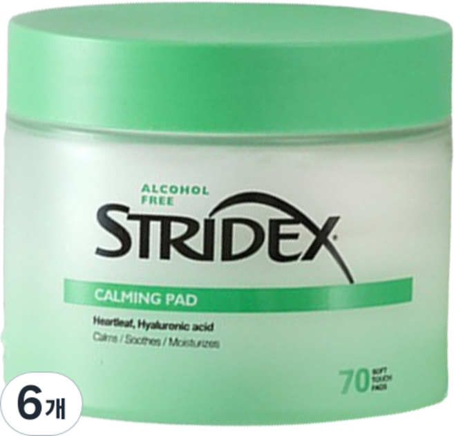 스트라이덱스 카밍 패드 230ml, 6개, 70개입