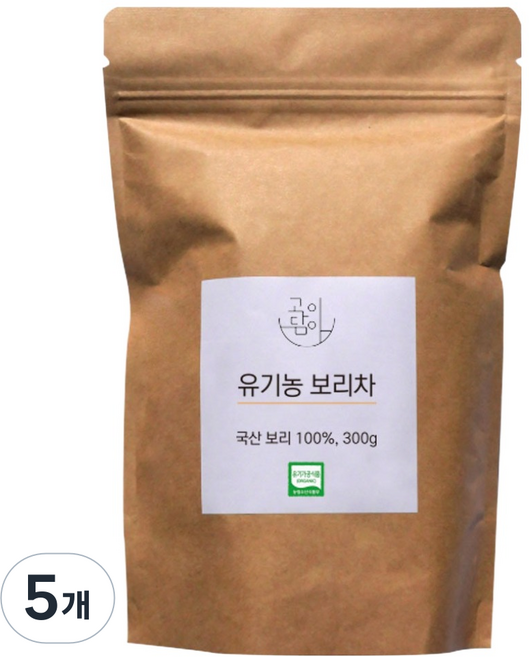 GoiDama 韓國產 烘焙大麥 有機嬰兒大麥茶, 5個, 1入, 300g