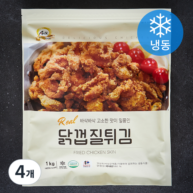 닭껍질튀김 (냉동), 1kg, 4개