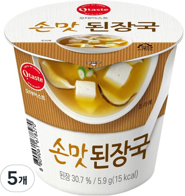 오테이스트 손맛 된장국, 5.9g, 5개