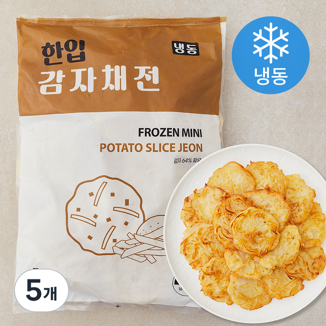 한입 감자채전 (냉동), 1kg, 5개