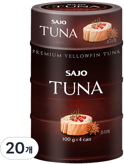 사조 프리미엄 마라 참치, 100g, 20개