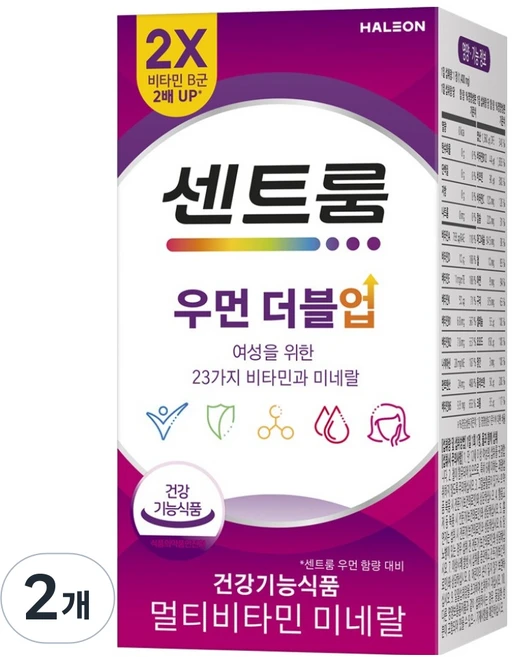 센트룸 우먼 더블업, 60정, 2개 - 쿠팡