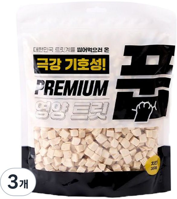 풉 고양이 동결건조 트릿, 치킨, 300g, 3개