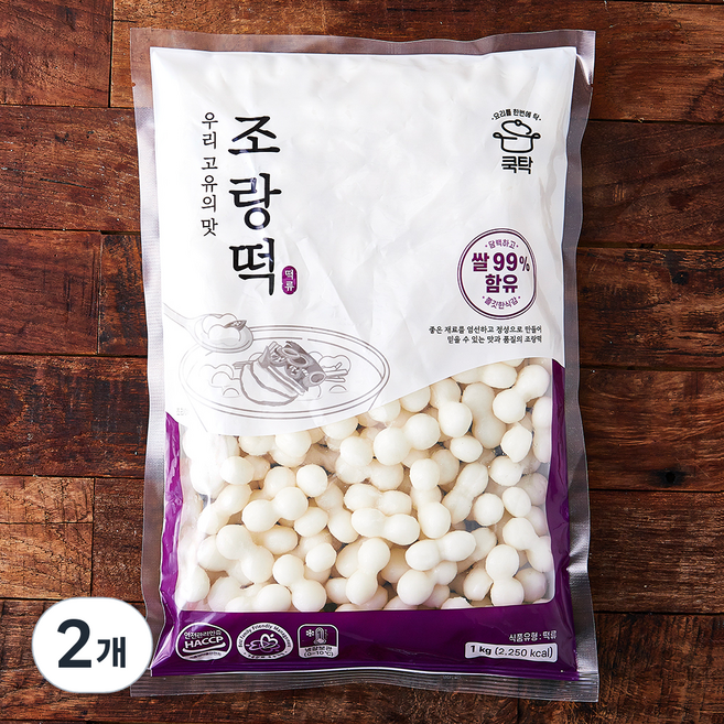 쿡탁 조랑떡, 1kg, 1개입, 2개
