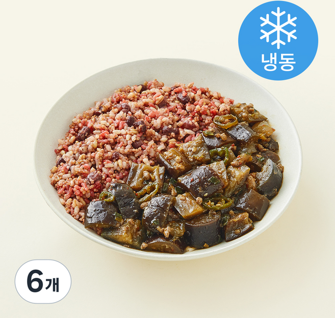 그리팅 헬시에이징 돼지고기가지덮밥 & 적두홍국밥 (냉동), 320g, 6개