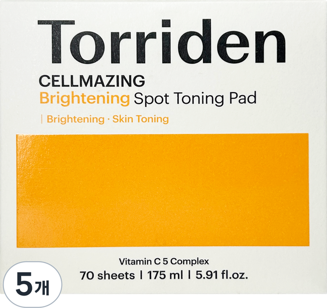 Torriden 桃瑞丹 Cellmazing 維他命C 亮白調理棉片 175ml, 5個