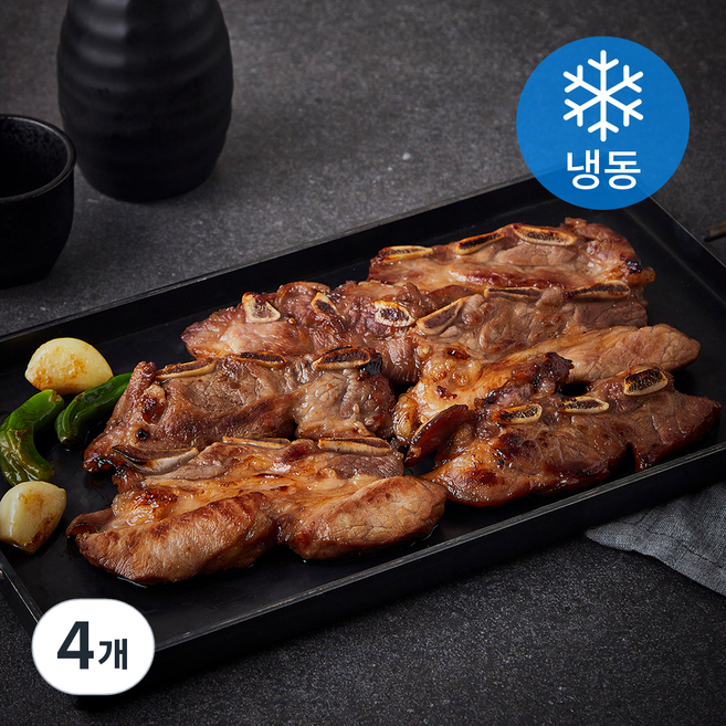 제주돼지 LA 양념갈비 (냉동), 500g, 4개