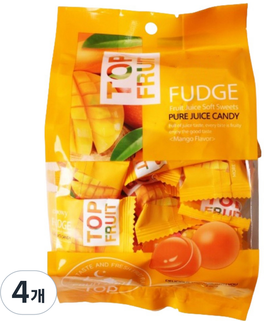 쿠위 탑플릇젤리 망고맛, 320g, 4개