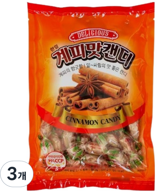 한일 계피맛 캔디, 3개, 300g