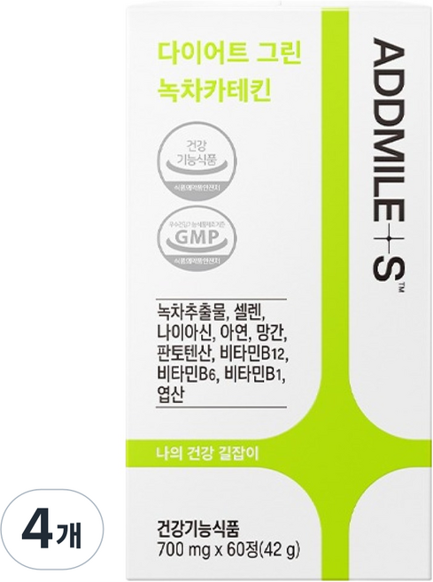 ADDMILE S 綠色兒茶素錠, 4個, 60錠