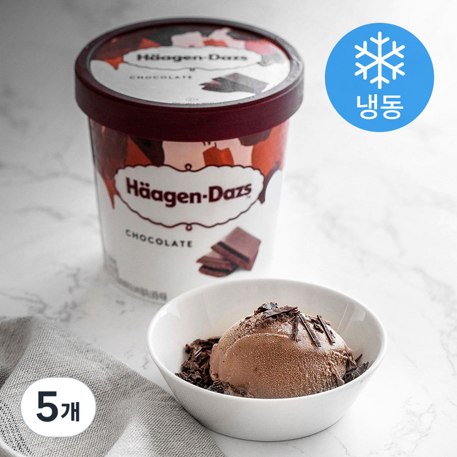 하겐다즈 파인트 초콜릿 (냉동), 473ml, 1개입, 5개