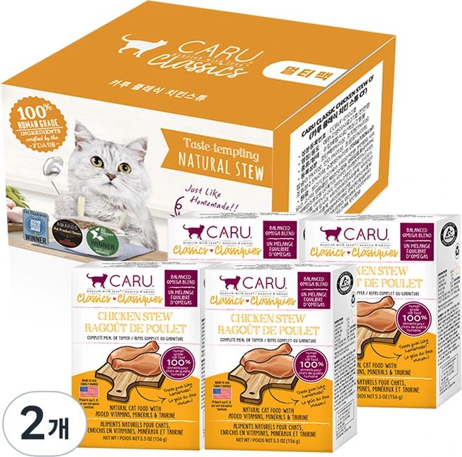 카루팻푸드 전연령 고양이 클래식 스튜, 닭, 624g, 2개 - 쿠팡