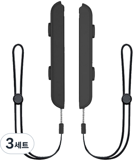 업마켓 닌텐도 스위치 OLED 아키토모 조이콘 손목 스트랩 세트, 블랙, 3세트