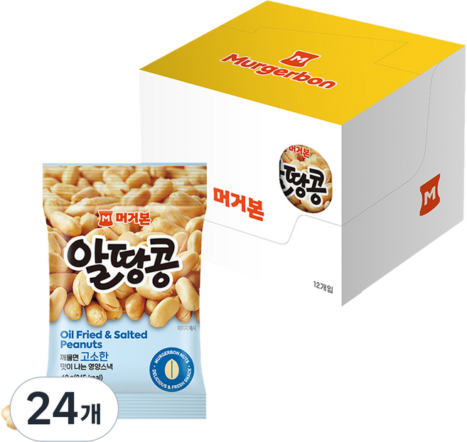 머거본 알땅콩, 40g, 24개