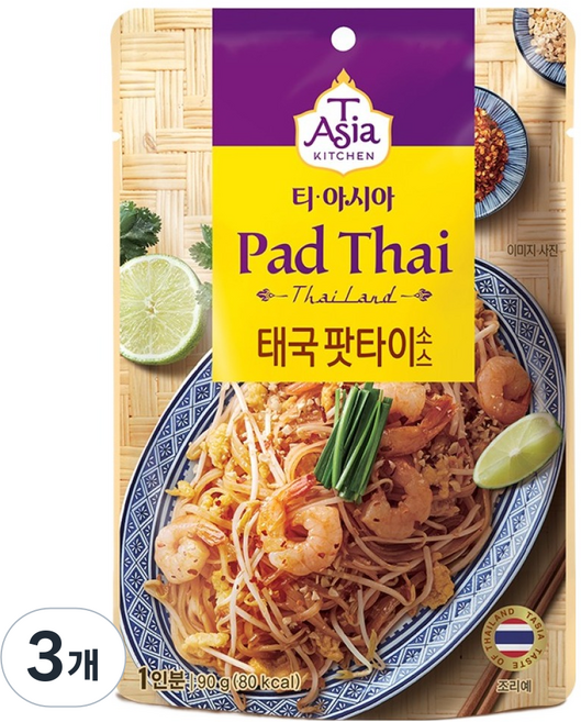 티아시아키친 태국 팟타이 소스, 90g, 3개