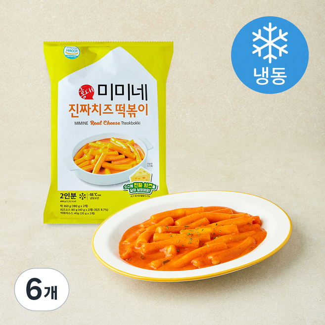 미미네 진짜 치즈 떡볶이 (냉동), 480g, 6개