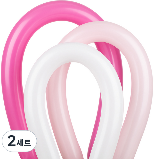 셈퍼텍스 요술풍선 360S 27p 세트, 화이트, 핑크, 푸치샤(랜덤발송), 2세트