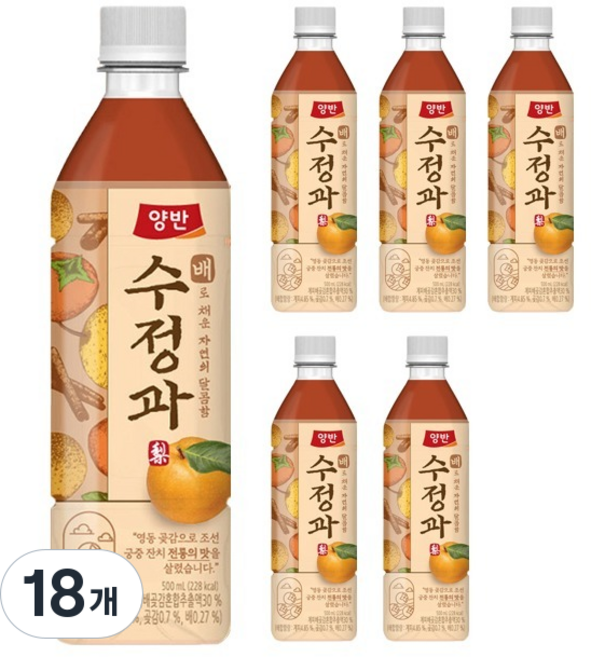 양반 배 수정과, 500ml, 18개