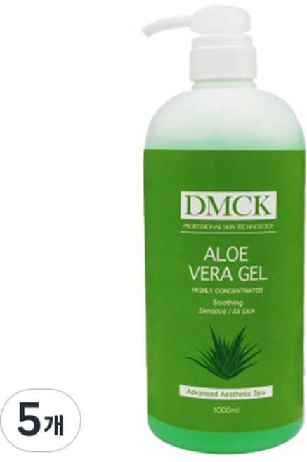 DMCK 알로에 베라 겔, 1L, 5개