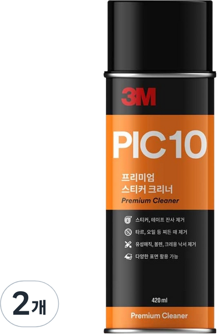 쓰리엠 PIC10 프리미엄 스티커 크리너 420ml, 2개