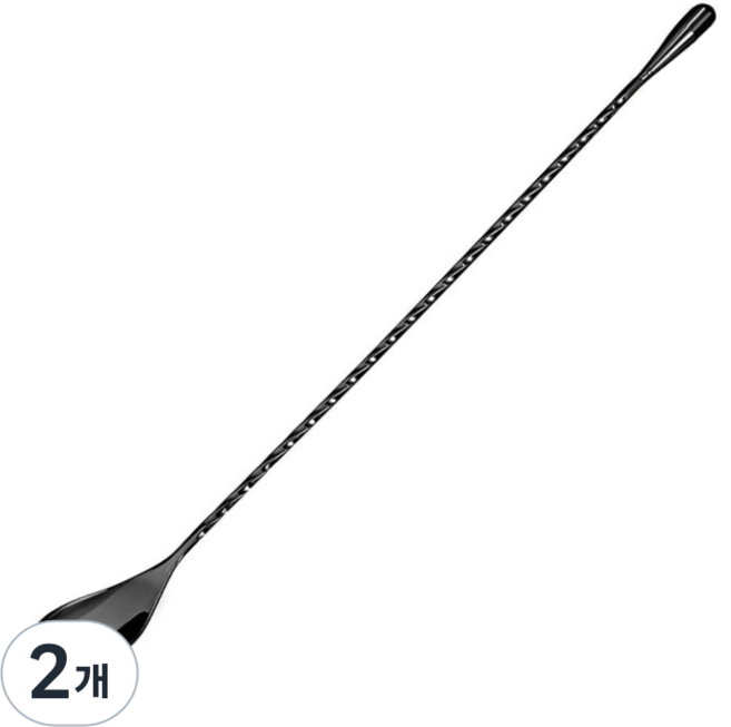 착한살림 칵테일 스텐 바 롱스푼 30cm, 블랙, 2개