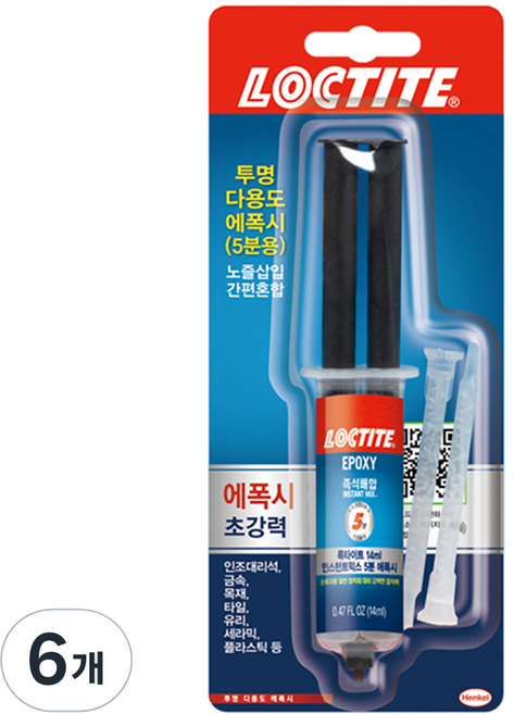 록타이트 인스턴트 믹스 에폭시 14ml, 6개