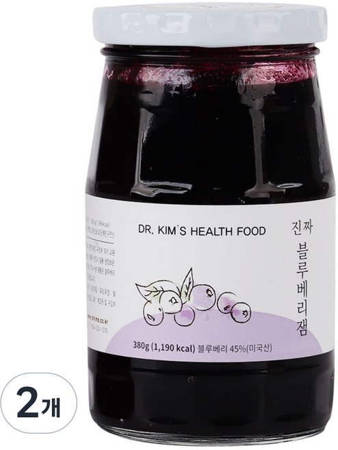 김재식 진짜 블루베리잼, 380g, 2개