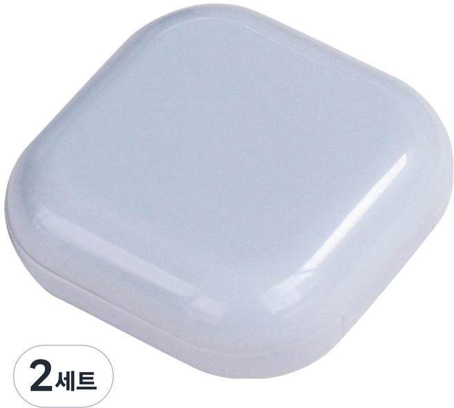 라피던트 파스텔 팩트 거울 케이스 + 렌즈통 + 집게 + 흡착봉 세트, 스카이, 2세트