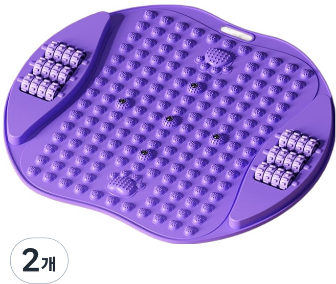 라온템 홈트 발맛사지 지압매트, 퍼플, 2개