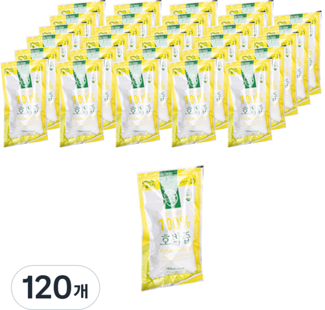 착한톡톡 100% 호박즙, 120개, 100ml