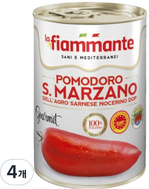 라피아만떼 산마르자노 토마토홀, 400g, 4개