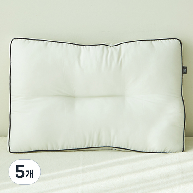 코멧 홈 커버가 필요없고 통째로 빨아쓰는 입체슬립 경추굽베개, 아이보리, 5개