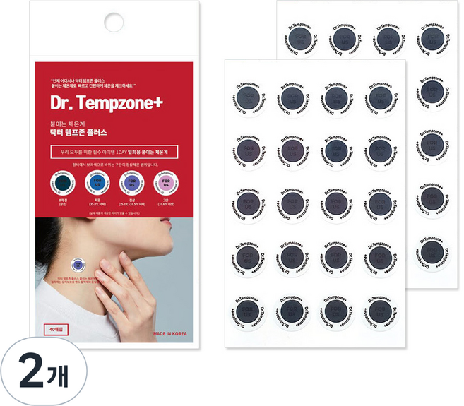 닥터템프존 플러스 체온 스티커 40p, 2개