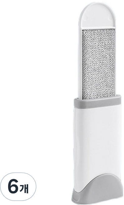 더자카 셀프클리닝 양면 먼지제거 브러시 S, 화이트, 6개