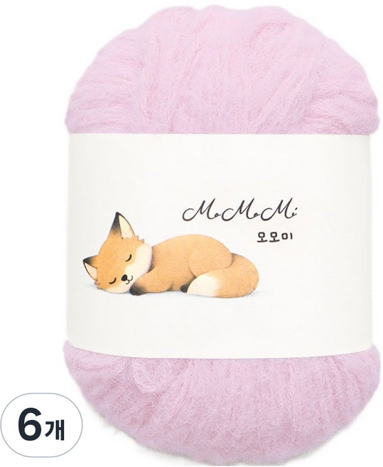 청송뜨개실 모모미, 13 솜사탕핑크, 6개