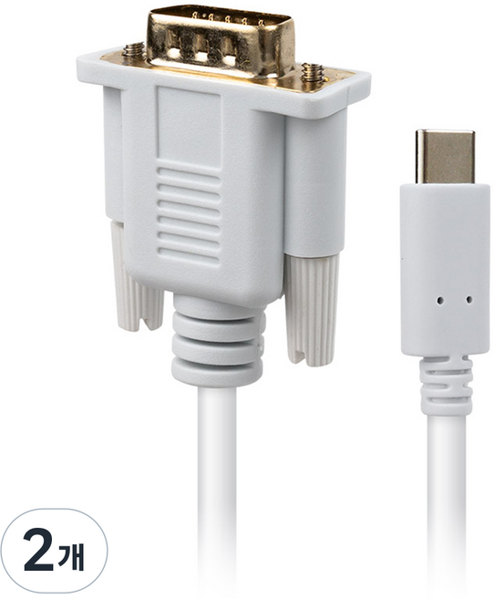 Coms Type-C USB 3.1 轉 VGA FHD 1080P 60Hz RGB D-SUB 轉換器連接線, IF877, 2個