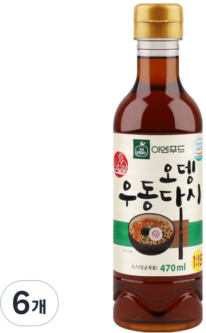 이엔푸드 오뎅우동다시, 470ml, 6개
