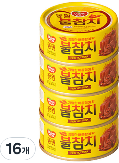 동원참치 불참치, 90g, 16개