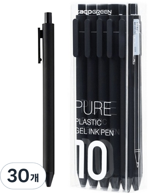 카코 퓨어 소프트 젤펜 0.5mm, 블랙, 30개