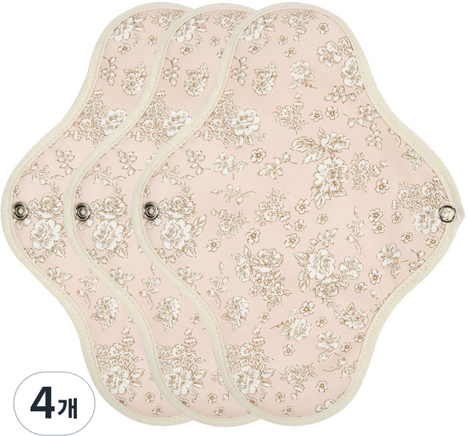 위즐리 면 생리대, 중형, 3개입, 4개