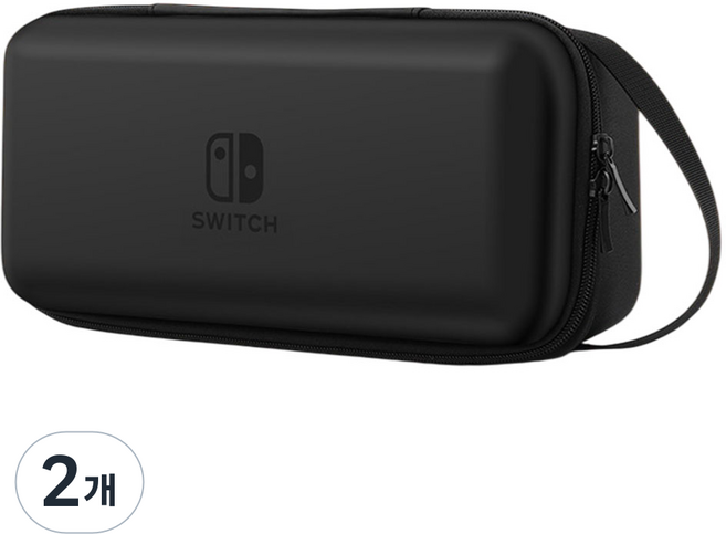 픽센드 닌텐도 스위치 OLED 올인원 하드케이스, 블랙, 2개