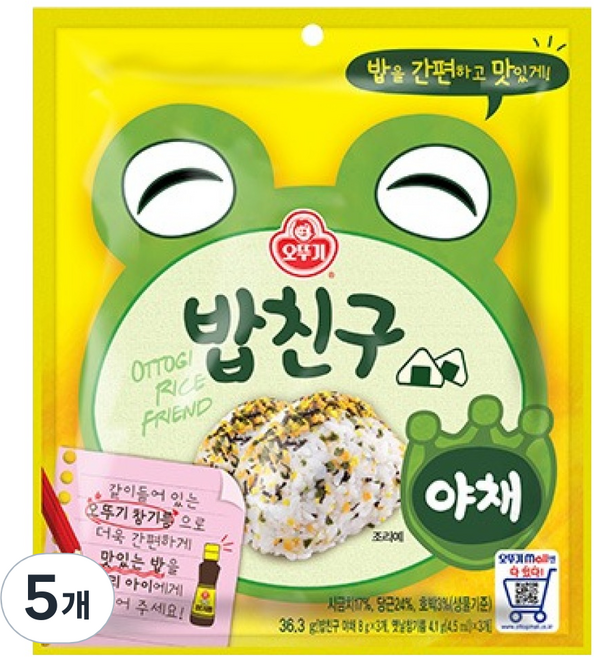 오뚜기 밥친구 야채, 36.3g, 5개