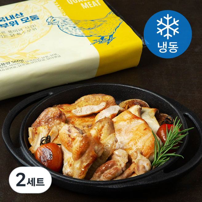 플레잇 국내산 닭 특수부위 모둠 560g + 마늘간장소스 100g 세트 (냉동), 660g, 2세트