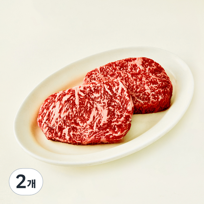 우미우 1++(9) 한우 암소 알등심 구이용 (냉장), 200g, 2개