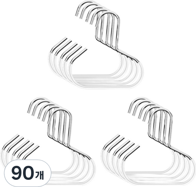 구디푸디 논슬립 모던 링 옷걸이, 화이트, 90개