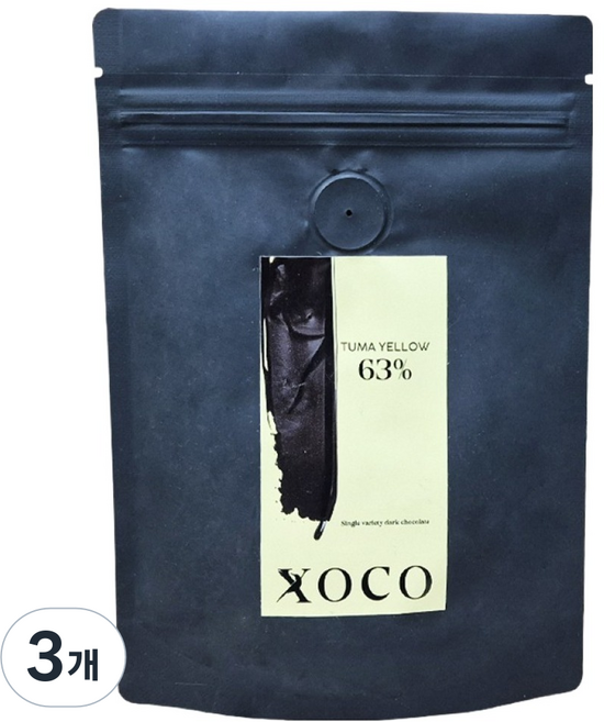 XOCO 圖馬黃色 63% 包衣巧克力豆, 60g, 3個
